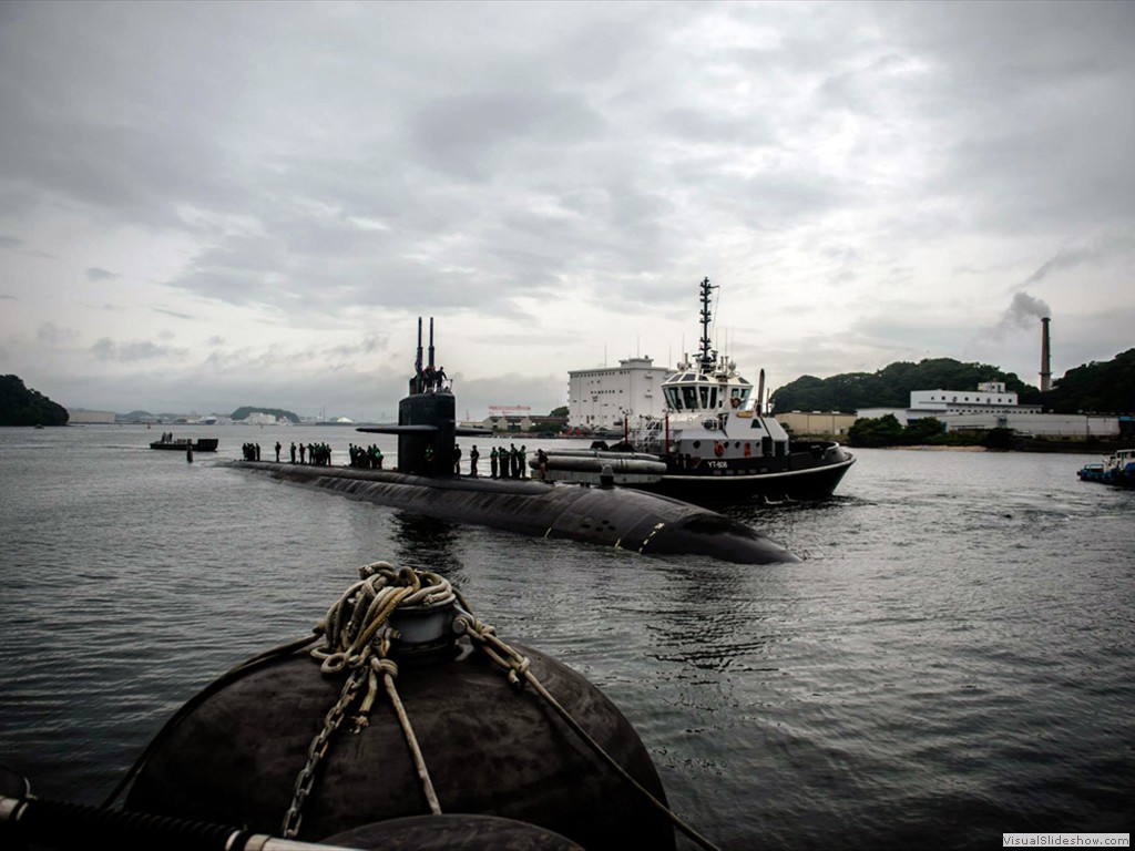 USS Oklahoma City (SSN-723) pulls into Yokosuka, 7 July 2014-2